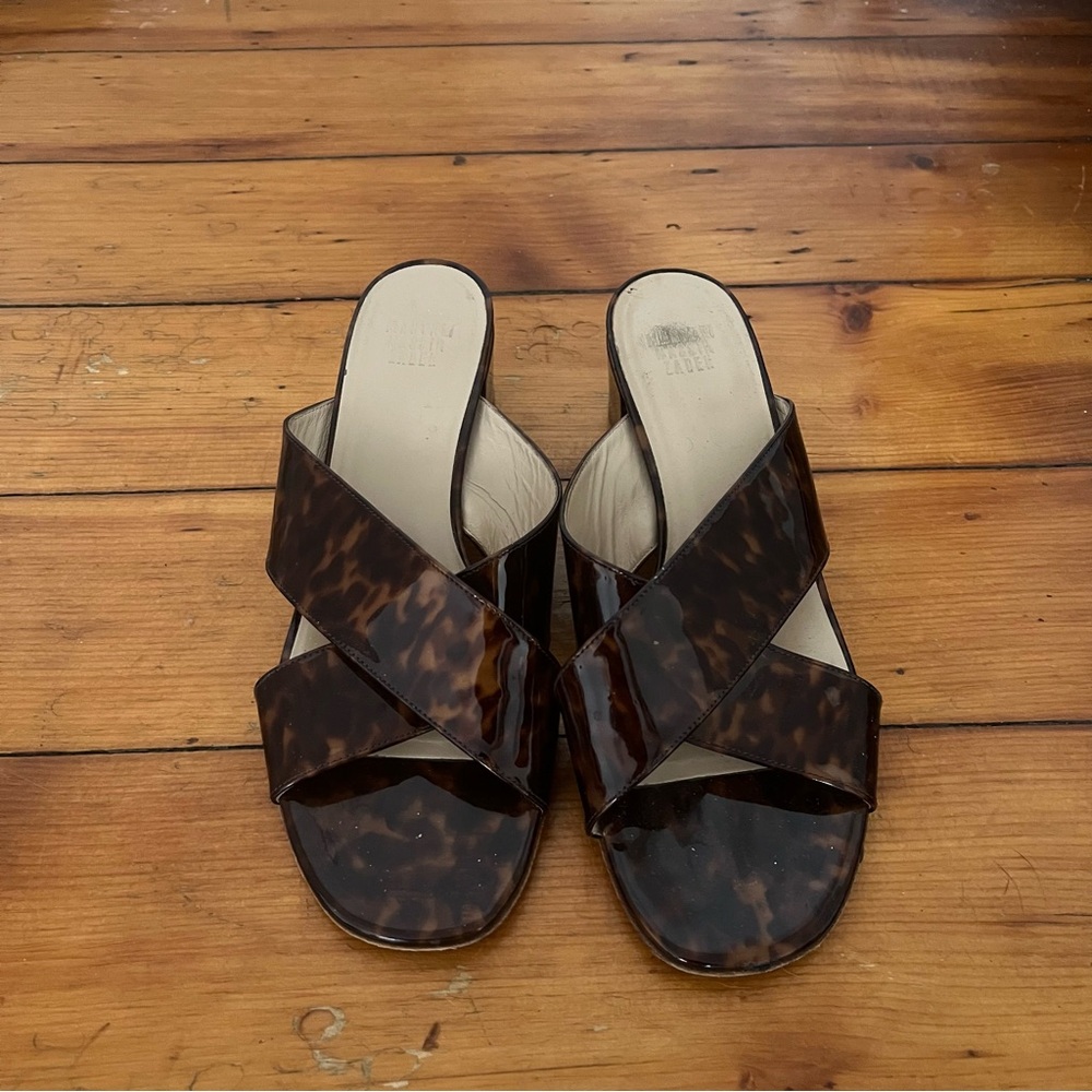 MNZ brown slide heels